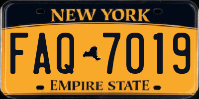 NY license plate FAQ7019