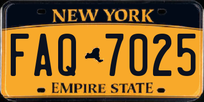 NY license plate FAQ7025