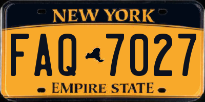 NY license plate FAQ7027