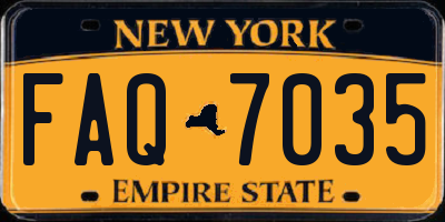 NY license plate FAQ7035