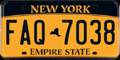 NY license plate FAQ7038