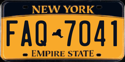 NY license plate FAQ7041