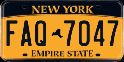 NY license plate FAQ7047