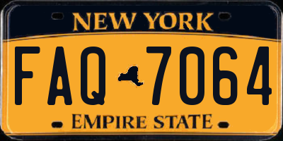 NY license plate FAQ7064