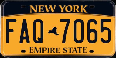 NY license plate FAQ7065