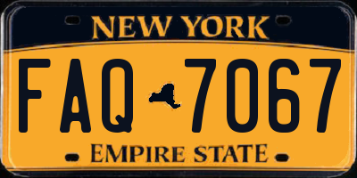 NY license plate FAQ7067