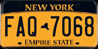 NY license plate FAQ7068