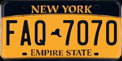 NY license plate FAQ7070
