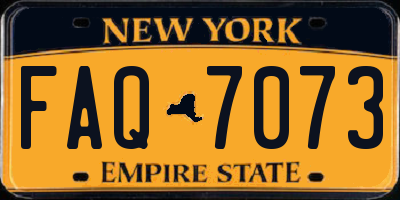 NY license plate FAQ7073