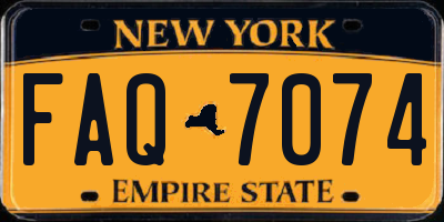 NY license plate FAQ7074