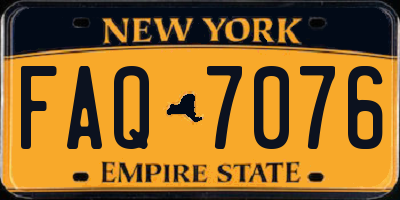 NY license plate FAQ7076