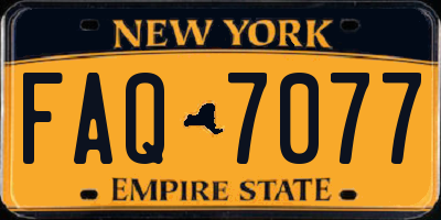 NY license plate FAQ7077