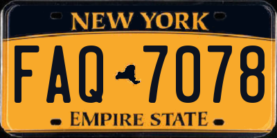 NY license plate FAQ7078