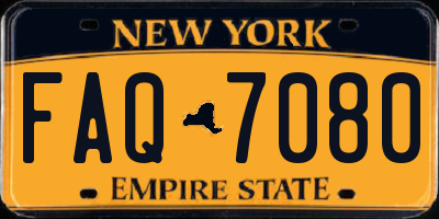 NY license plate FAQ7080