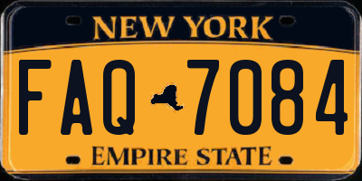 NY license plate FAQ7084