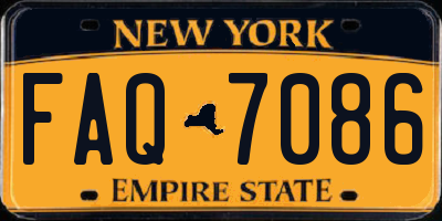 NY license plate FAQ7086