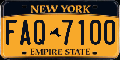 NY license plate FAQ7100