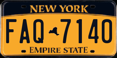 NY license plate FAQ7140