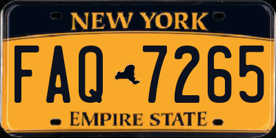 NY license plate FAQ7265