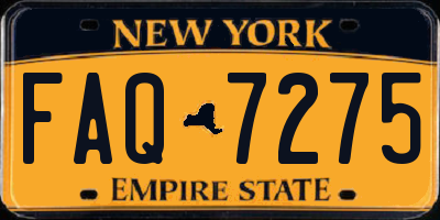 NY license plate FAQ7275