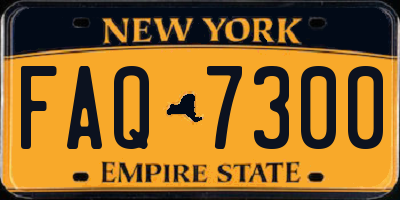 NY license plate FAQ7300