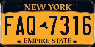 NY license plate FAQ7316