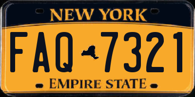 NY license plate FAQ7321