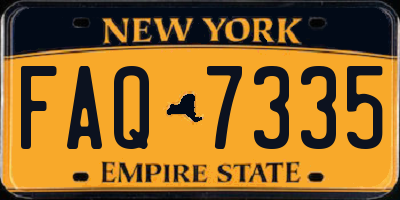 NY license plate FAQ7335