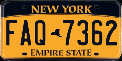 NY license plate FAQ7362