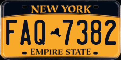 NY license plate FAQ7382