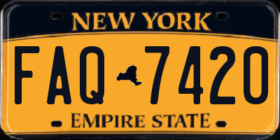 NY license plate FAQ7420