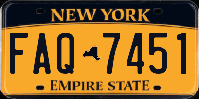 NY license plate FAQ7451