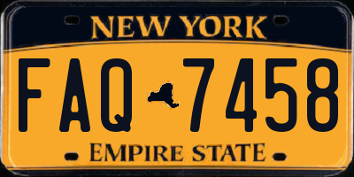 NY license plate FAQ7458
