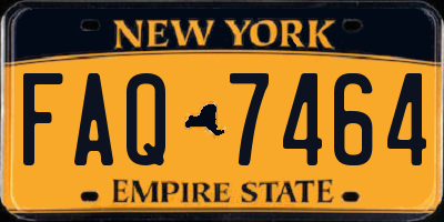 NY license plate FAQ7464