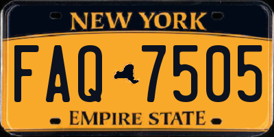 NY license plate FAQ7505
