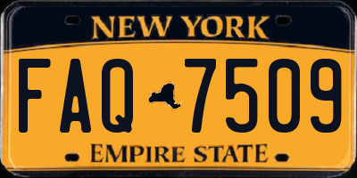 NY license plate FAQ7509