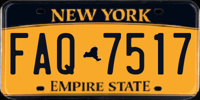 NY license plate FAQ7517