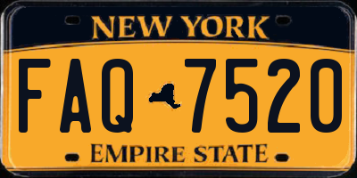 NY license plate FAQ7520