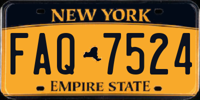NY license plate FAQ7524
