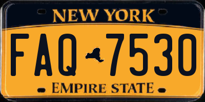 NY license plate FAQ7530