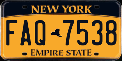 NY license plate FAQ7538