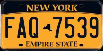 NY license plate FAQ7539