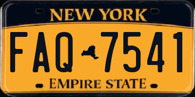NY license plate FAQ7541