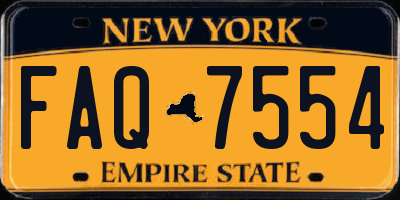 NY license plate FAQ7554