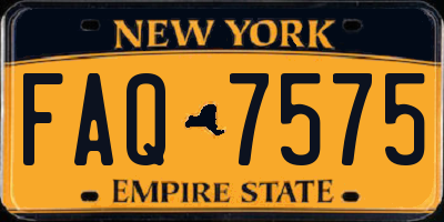 NY license plate FAQ7575