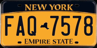 NY license plate FAQ7578