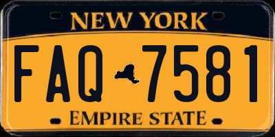 NY license plate FAQ7581