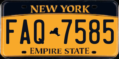 NY license plate FAQ7585