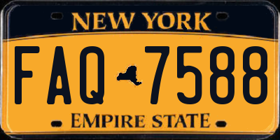 NY license plate FAQ7588