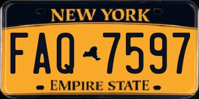 NY license plate FAQ7597